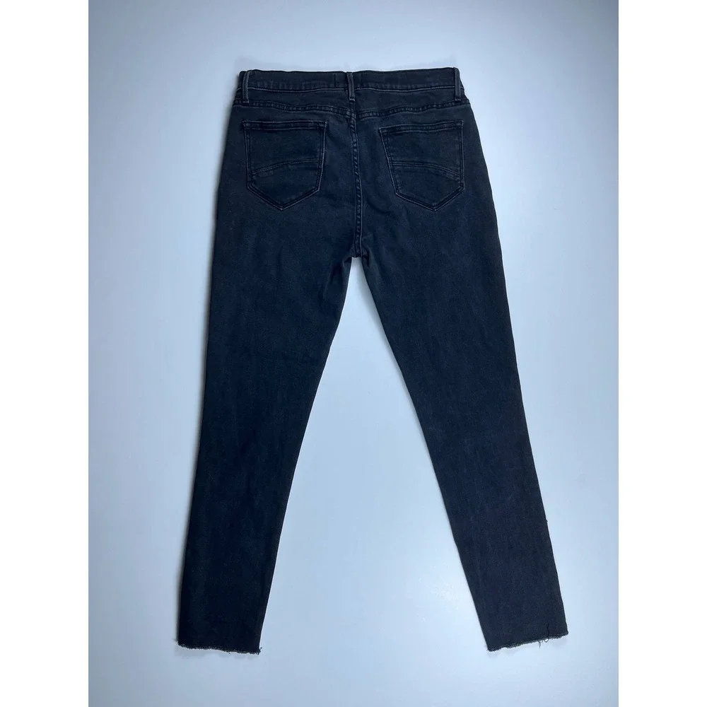 Driftwood Jackie Dressy Studded Skinny Jeans for Summer Black Frayed Hem W29 L28